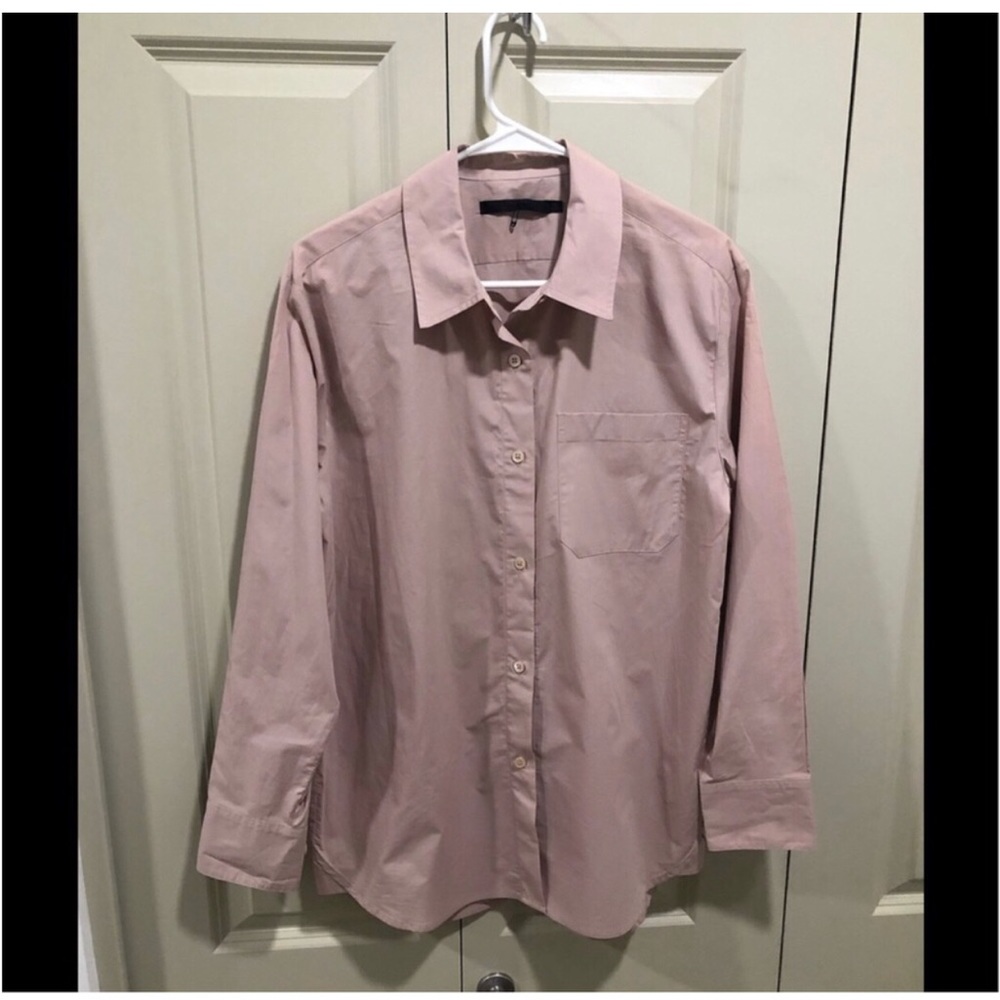 Jenni Kayne boyfriend blush button shirt XS
